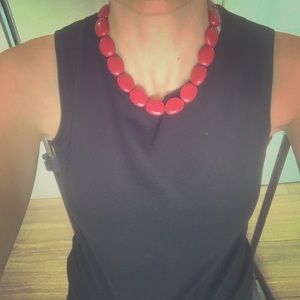 Red stone necklace. Chaps brand.